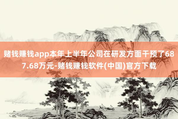 赌钱赚钱app本年上半年公司在研发方面干预了687.68万元-赌钱赚钱软件(中国)官方下载